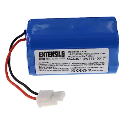 Imagen de EXTENSILO Batería Compatible con Silvercrest SSRA1 Robot Limpieza (3400 mAh, 14,8 V, Li Ion)