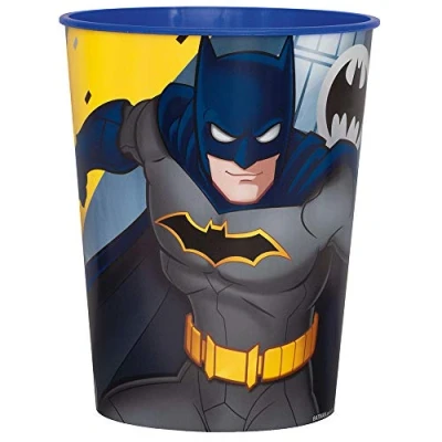 Imagen de Unique Plastic Stadium Cup 16 Oz Batman 1 Pc Vaso de Plástico 473 ml Fiesta, Multicolor, count (pack of 1) (77517)
