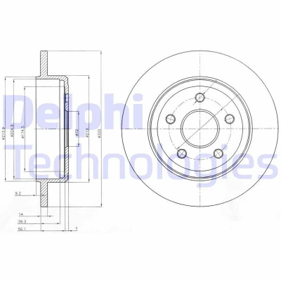 Imagen de DELPHI BG4160 Disco de freno 320 14 5 macizo aceitado sin procesar cojinete rueda, anillo sensor ABS JEEP: GRAND CHEROKEE 4, 3
