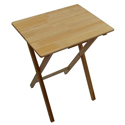 Imagen de Home Discount TV Cena de Snack Mesa Plegable Madera Natural, Entrega Gratuita