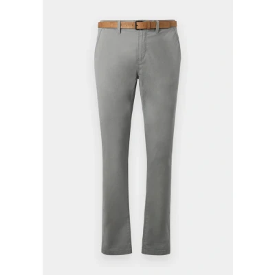 Imagen de TOM Tailor Denim SLIM FIT Chino WITH BELT Pantalones chinos, Hombre, Talla: 28x32, Castlerock grey