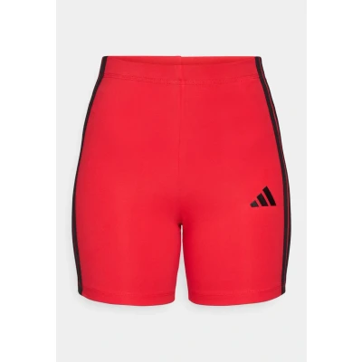 Imagen de adidas Mujer Essentials 3 Stripes High Waisted Biker Shorts, Pure Ruby/Black, S