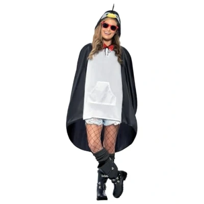 Imagen de Smiffys Party Poncho del Pingüino, con Bolsa Asas