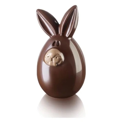 Imagen de silikomart Molde de Chocolate Termoformado Reutilizable LUCKY BUNNY, Pack 1 Huevo Chocolate, Forma Conejito, 285 x 150 h 58 mm, Made in Italy