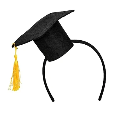 Imagen de Boland 90610 diadema con sombrero de médico, mini sombrero, estudiante, graduación, tocado, disfraz, carnaval, fiesta temática