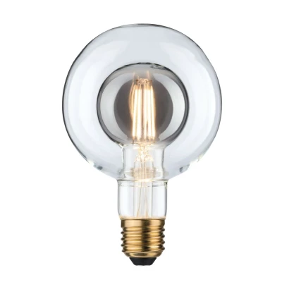 Imagen de Paulmann 28766 Lámpara LED Inner Shape G95 Globe 4 W, regulable, fuente de luz, vidrio ahumado, luz eficiente, blanco cálido 2700 K E27
