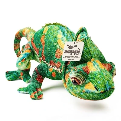 Imagen de Zappi Co Peluche Suave y Acogedor para niños Compañeros de Juego Suaves en Estilo Impreso (55 cm Longitud) (Camaleón Verde).