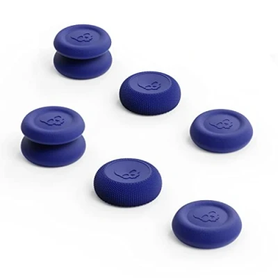 Imagen de Skull &amp; Co. Skin, CQC and FPS Thumb Grip Set Joystick Cap Analog Stick for Nintendo Switch Pro Controller PS5 / PS4 Slim/Pro Neon Blue, 3Pairs(6pcs)