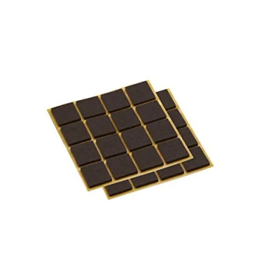 Imagen de Metafranc 644986 Protectores de fieltro para muebles y sillas (32 x 32 mm, autoadhesivos, 30 unidades), color marrón