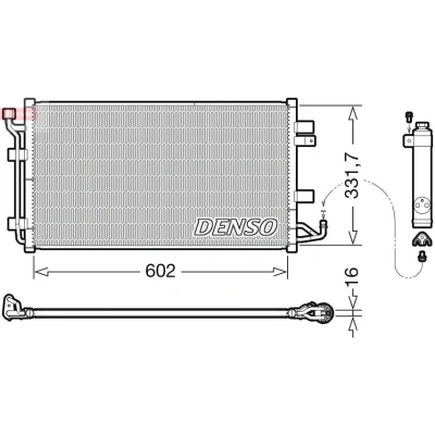 Imagen de DENSO DCN46035 Condensador con secador