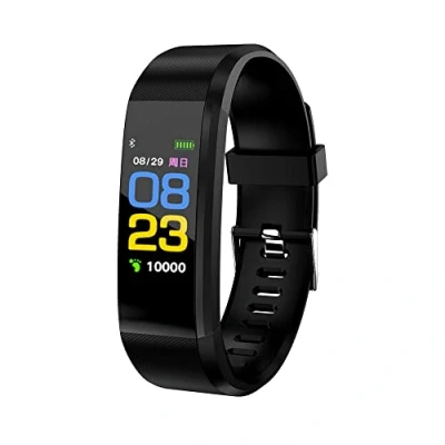 Imagen de Reloj Inteligente para Hombres Mujeres, Fitness Tracker presión Arterial frecuencia cardíaca Bluetooth Pulsera, Watch Paso Contador de calorías podómetro Health (Negro)