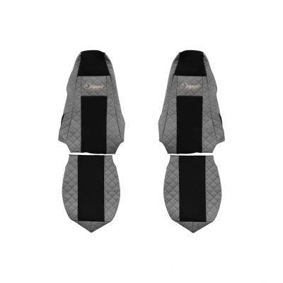 Imagen de F CORE Elegance FX02 GRAY Cubreasiento gris Estampado Ecopiel delante