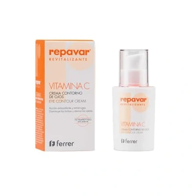 Imagen de Repavar Revitalizante Crema Contorno de Ojos con Acción Antiarrugas Elaborada Vitamina C Previene la Aparición Bolsas, Ojeras y Patas Gallo 15 ml