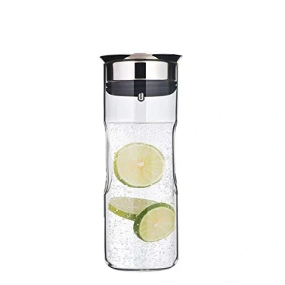 Imagen de WMF Motion Jarra de agua 0,8 l, altura 24 cm cristal tapa silicona CloseUp set cierre agarre para lavavajillas, plata, 98