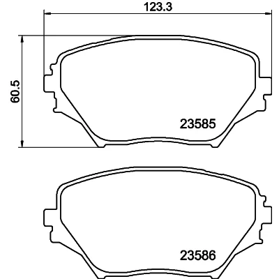 Imagen de HELLA 8DB 355 009 741 Juego de pastillas freno no preparado para indicador desgaste TOYOTA: RAV4 II SUV