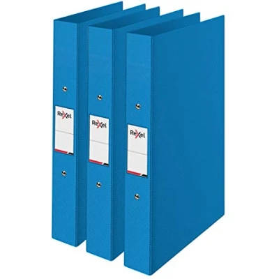 Imagen de Rexel Choices, carpeta de anillas A4, lomo 25 mm, capacidad para 190 hojas, archivos, organización documentos, azul, paquete 3, 2115728
