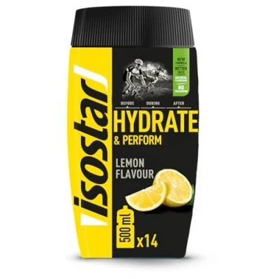 Imagen de Isostar Hydrate &amp; Perform 560 g de Bebida Electrolítica Isotónica Solución para Mejorar el Rendimiento Deportivo Sabor Limón, 14 raciones