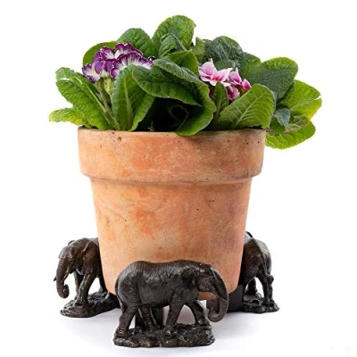 Imagen de Potty Feet Figuras de Elefante, Patas para macetas, Soporte Adornos Decorativos Hechos a Mano, 3 Piezas