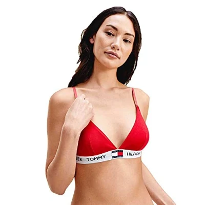 Imagen de Tommy Hilfiger Sujetador Triangular Elástico para Mujer, Rojo (Tango Red), S