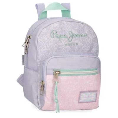 Imagen de Pepe Jeans Renata Mochila de Paseo Morado 19x23x8 cms Poliéster 3,5L by Joumma Bags