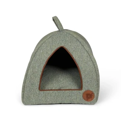 Imagen de Petface Sage Herringbone Igloo Cama para Gatos