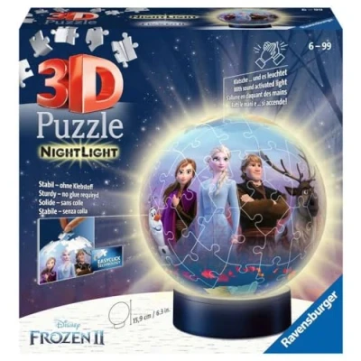 Imagen de Ravensburger Puzzle 3D Frozen 2, luz de noche (11141) , color, modelo surtido