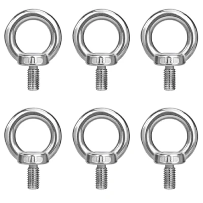 Imagen de QIMEI SHOP Anillos de Elevación M8 Cancamo Pernos Ojo Tornillos Argollas Acero Inoxidable 304 para Colgar y Fijar 6 Piezas