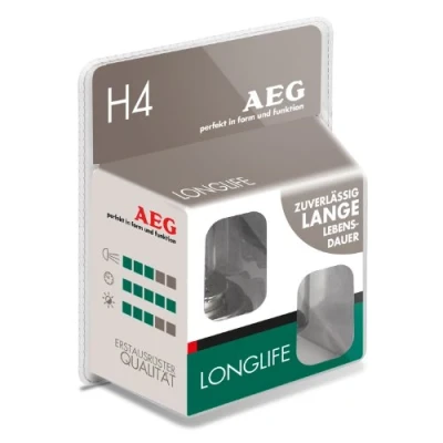Imagen de AEG Automotive 97262 Lámpara Longlife H4, 60/55 W, set de 2 piezas