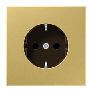 Imagen de Jung ME 1520 KI C Enchufe Schuko 16 A 250 V con protección de Contacto Serie LS Classic, Latón clásico