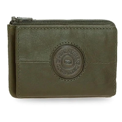 Imagen de Pepe Jeans Cracker Monedero con Tarjetero Verde 11x7x1,5 cms Piel