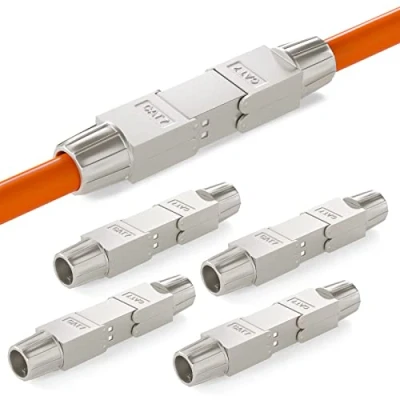 Imagen de HB DIGITAL 1 cable de red LSA Cat.7 sin herramientas, conector CAT 7 STP, adaptador acoplamiento montable en campo, extensión para instalación LAN, Ethernet