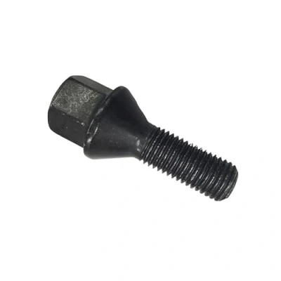 Imagen de Tornillo de rueda, perno cónico, negro, M12 x 1,25, 24 mm