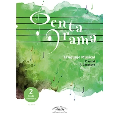 Imagen de PENTAGRAMA Lenguaje Musical Vol. 2 Grado Elemental Libro en Castellano del alumno Incluye CD Con Cuaderno de ejercicios (Reg. B.3229)