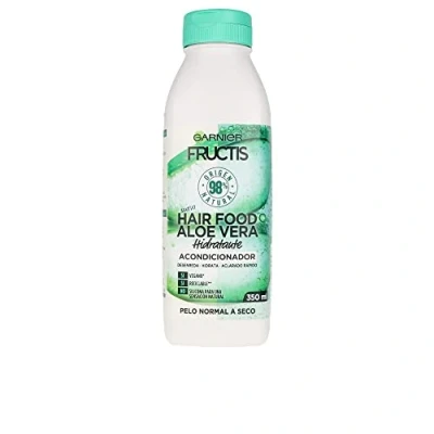Imagen de Garnier Fructis Hair Food Acondicionador de Aloe Vera Hidratante Para Pelo Normal a Seco, Negro, Floral, 350 Mililitros