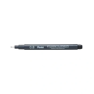 Imagen de Pentel Rotulador Pointliner calibrado pigmentado. Punta de 0,8mm. Pack 12