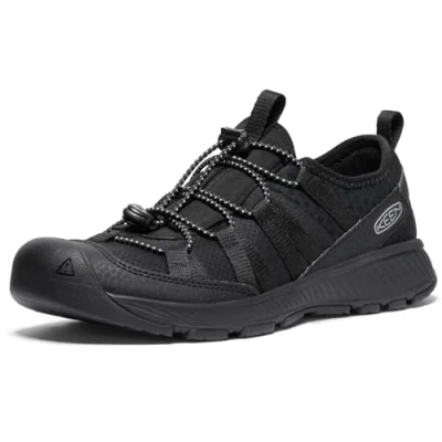 Imagen de Keen Motozoa Unisex Zapatillas de senderismo para niños, Talla: 25/26, Black Piel imitación/tela