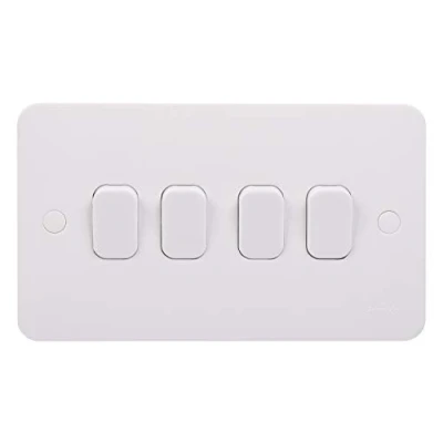 Imagen de Schneider Electric Lisse Interruptor de 2 vías, 4 canales, 10 AX, color blanco