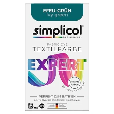 Imagen de Simplicol Expert 1713 Tinte para Tejidos creativos, Color Verde Hiedra, Efeu grün 1713, 1 Unidad (Paquete de 1)