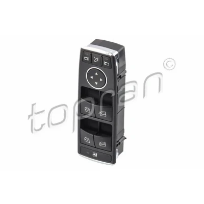 Imagen de TOPRAN 409 608 Interruptor, elevalunas lado del conductor borde cromado MERCEDES BENZ: Clase C Berlina, E GLK