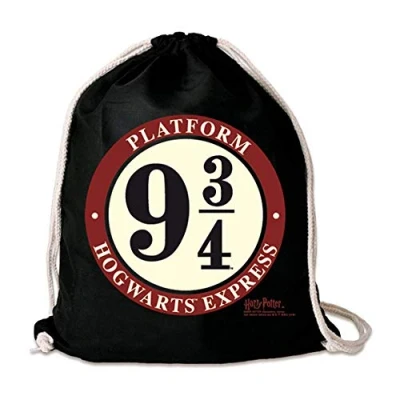 Imagen de LOGOSHIRT Harry Potter Hogwarts Express Andén 9 3/4 Mochila Saco Bolsa Negro Diseño Original con Licencia