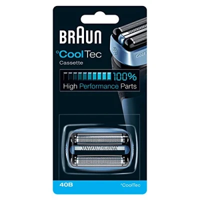 Imagen de Braun 40B Repuesto para afeitadora eléctrica, compatible con afeitadoras CoolTec, color azul