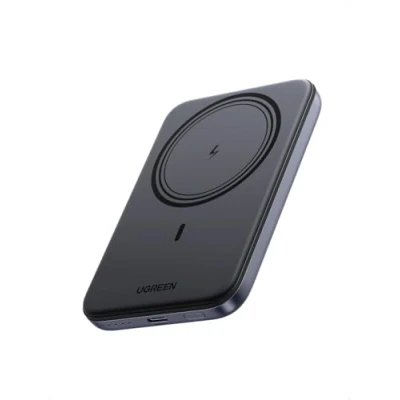 Imagen de UGREEN Nexode Power Bank Magnético 5000mAh, Batería Externa Carga Rápida PD15W con Cable USB C, Cargador Portátil Inalámbrico Compatible iPhone 16/15/14/13/12 Mini Plus Pro MAX(Negro)