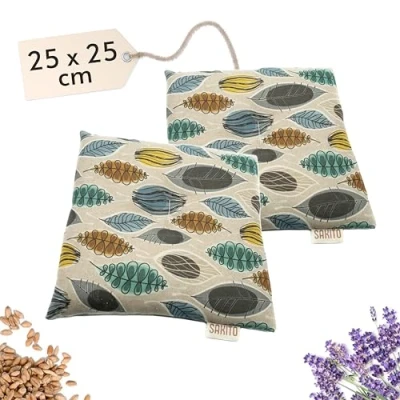Imagen de 2 (uds) Saco Semillas Microondas (25x25 cm) Termico Bolsa Calor Almohada Grande