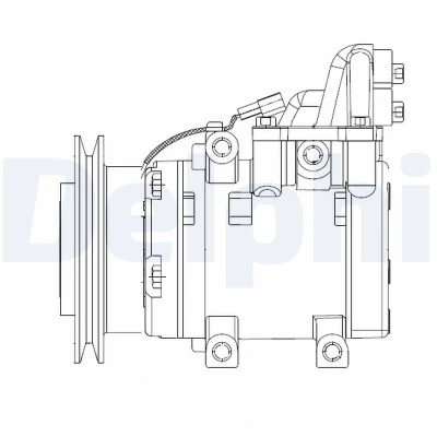 Imagen de DELPHI CS20524 compresor de Aire Acondicionado H15 PAG 46 con aceite FORD: Ranger Mk2, MAZDA: Serie B Pick up