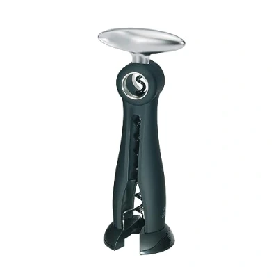 Imagen de Peugeot Sacacorchos Salma Negro con cortacápsulas, Zamack, 19 cm
