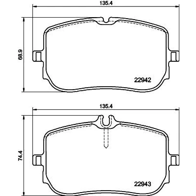 Imagen de HELLA 8DB 355 040 161 Juego de pastillas freno preparado para indicador desgaste con tornillos pinza accesorios MERCEDES BENZ: Clase A