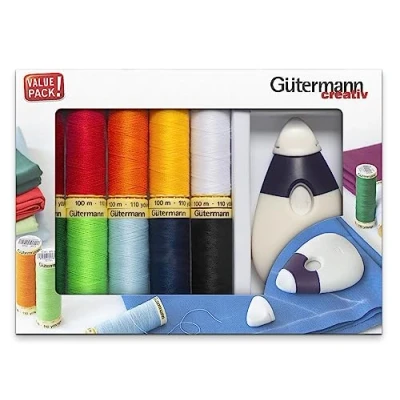 Imagen de Gütermann Hilo Conjunto con Tiza Rueda, Polyester, Multicolor, 100m, 100