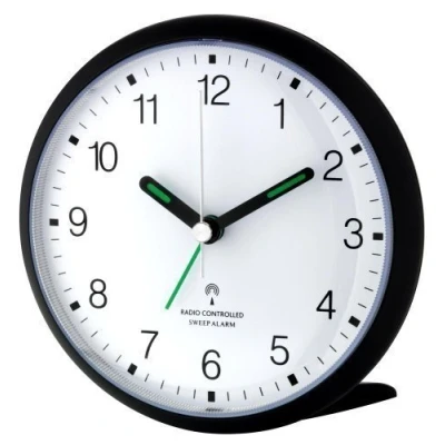 Imagen de Radio Reloj Despertador analógico 60.1506.01 Negro con Movimiento de Barrido silencioso