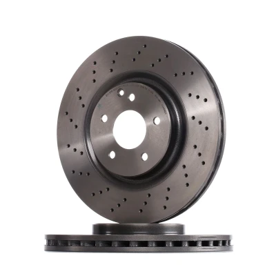 Imagen de BREMBO COATED DISC LINE 09.A448.21 Disco de freno 330 28 5 perforado/ventil. int. revestido altamente carbonizado con tornillos MERCEDES BENZ: SLK