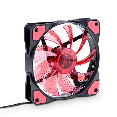 Imagen de Akyga AW 12C BR Ventilador para PC Molex (12 V, 15 ledes, 120 mm), Color Rojo